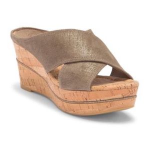 Donald Pliner Brown Dacota Wedge Platform Sandal